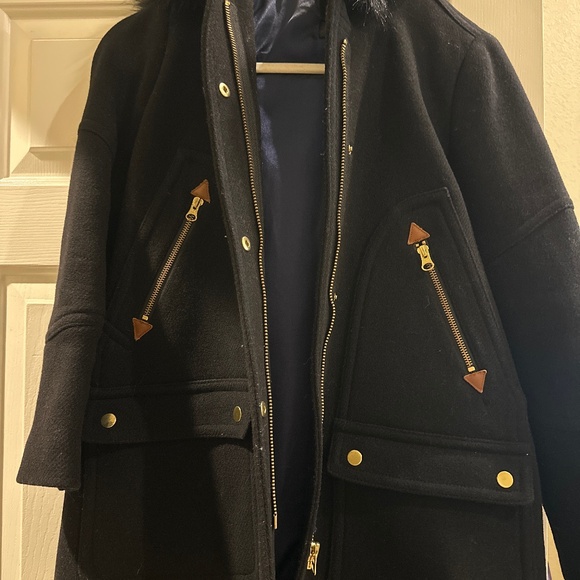 J Crew Wool Coat Size 0P - Picture 1 of 7